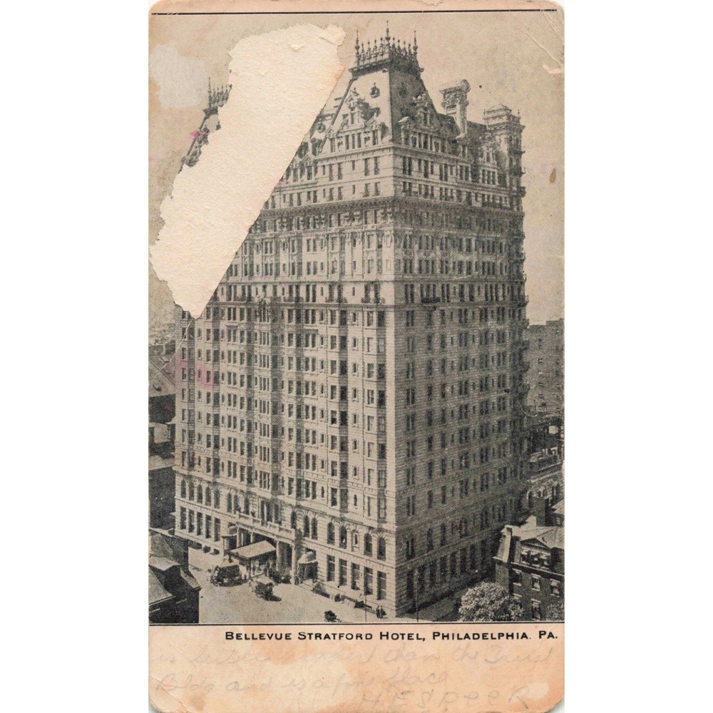 Bellevue Stratford Hotel Philadelphia Pennsylvania PA Antique Postcard 1906